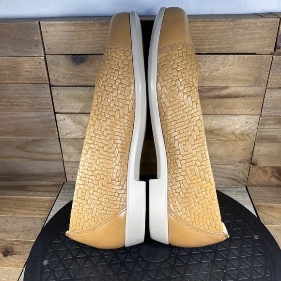 SAS San Antonio Shoemakers Sz 10 WW Comfort Leather Maui Wheat Cap Toe Flats - Picture 8 of 10